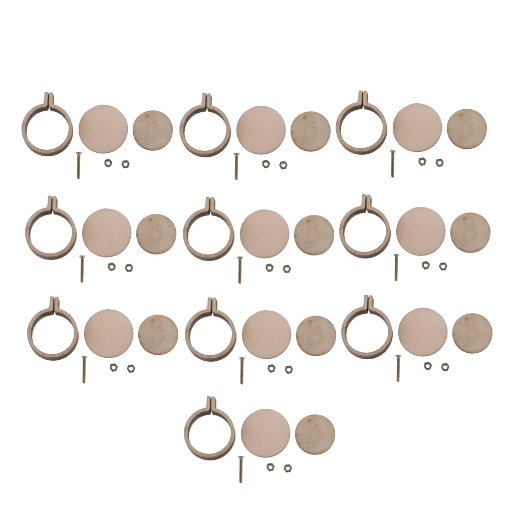 10 Set Mini Round Wooden Embroidery Hoop Frame Inner Diamater 2cm - Cross Stitch, Arts, DIY Crafts Tools 10 Set Mini Round Wooden Embroidery Hoop Frame Inner Diamater 2cm - Cross Stitch, Arts, DIY Crafts Tools