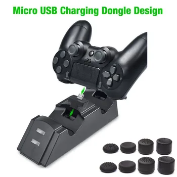 PS4 Slim PS4 Pro PS4 Controller Dual USB LED Charging Dock Station Stand Charger Cradle With Micro USB Charging Dongles Charge
PS4 Slim PS4 Pro PS4 Controller Dual USB LED Charging Dock Station Stand Charger Cradle With Micro USB Charging Dongles Charge