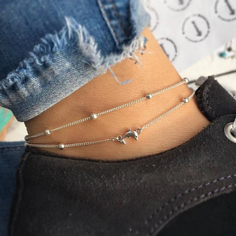 2019 Bohemian Anklet For Women Dolphin Silver Beads Anklet Beach Accessories Leg Chain Boutique Jewelry Bracelet Cheville AK-001
2019 Bohemian Anklet For Women Dolphin Silver Beads Anklet Beach Accessories Leg Chain Boutique Jewelry Bracelet Cheville AK-001