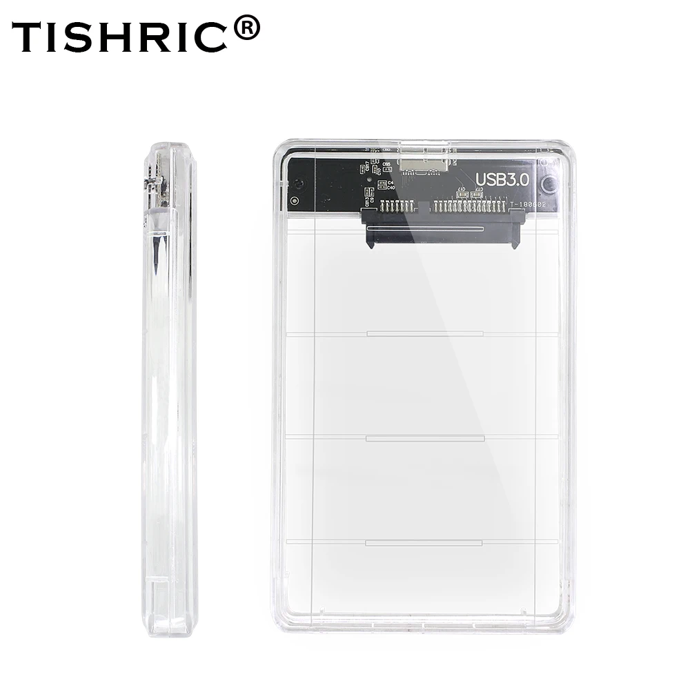 TISHRIC Transparent 2.5 HDD/SSD Case Hard Drive Enclosure/Box Sata to USB 3.0 Adapter UASP Protocol Up to 2TB Hard Disk Case 
TISHRIC Transparent 2.5 HDD/SSD Case Hard Drive Enclosure/Box Sata to USB 3.0 Adapter UASP Protocol Up to 2TB Hard Disk Case