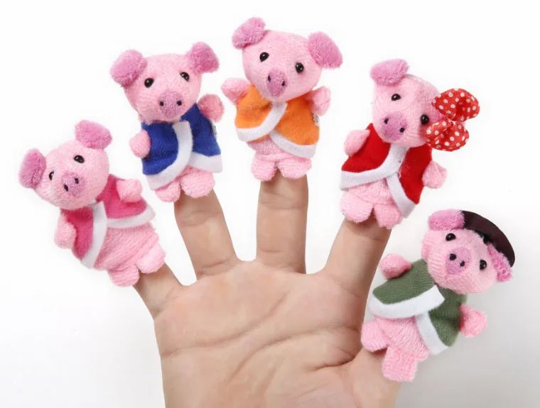 5pcs/lot 7cm Piggy Story refers to the story of the children's songs, fingering cartoon puzzle fingers, plush toys
5pcs/lot 7cm Piggy Story refers to the story of the children's songs, fingering cartoon puzzle fingers, plush toys