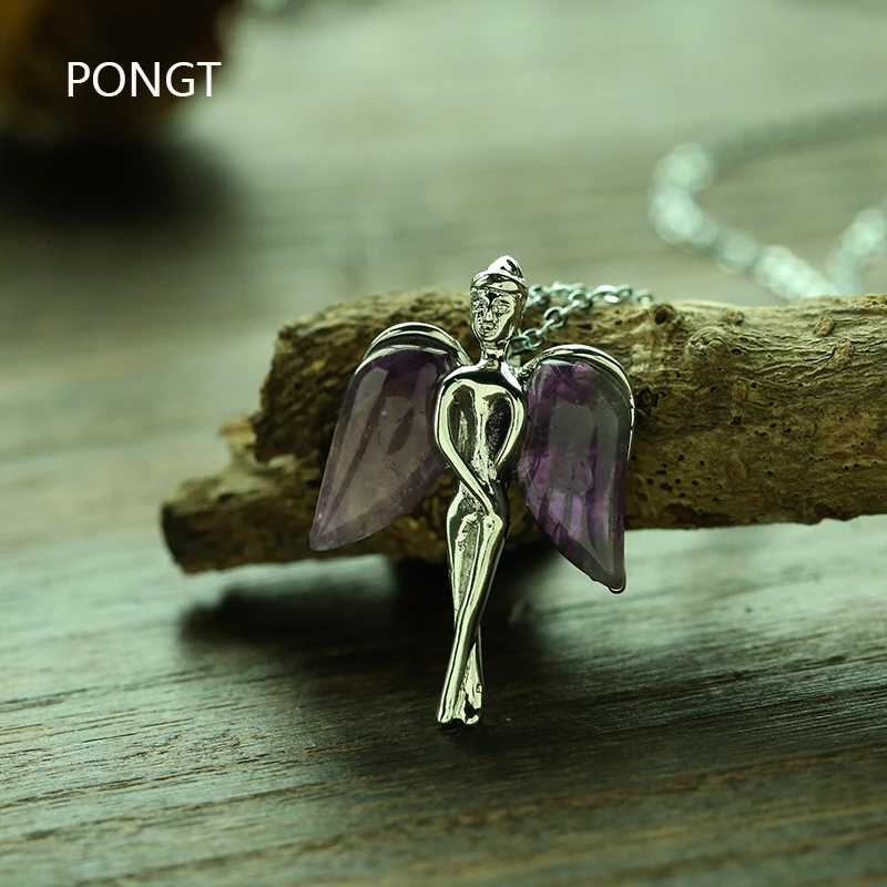 Reiki angel natural stone pendant necklace men & women angel caller healing quartz crystal pendant opal purple stone jewelry
Reiki angel natural stone pendant necklace men & women angel caller healing quartz crystal pendant opal purple stone jewelry