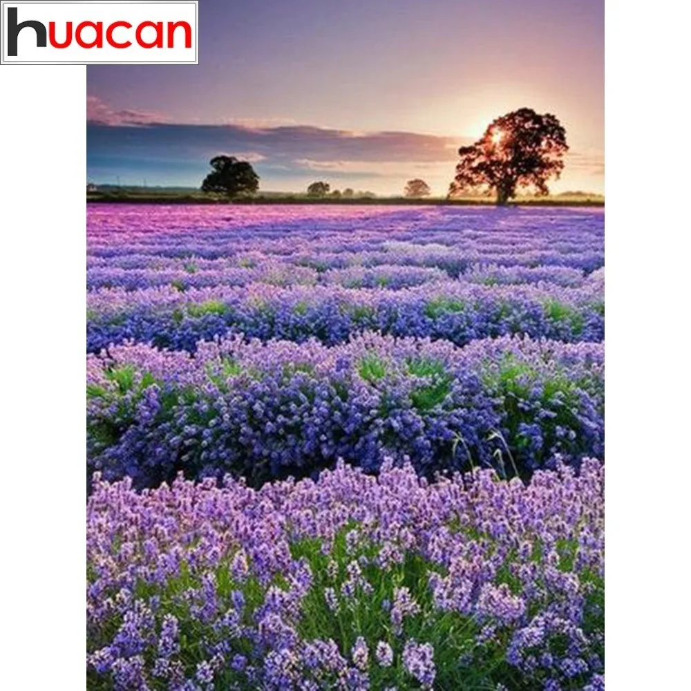 HUACAN Diamond Mosaic Landscape 5D DIY Diamond Painting Lavender Full Drill Round Cross Stitch Picture Of Rhinestones
HUACAN Diamond Mosaic Landscape 5D DIY Diamond Painting Lavender Full Drill Round Cross Stitch Picture Of Rhinestones
