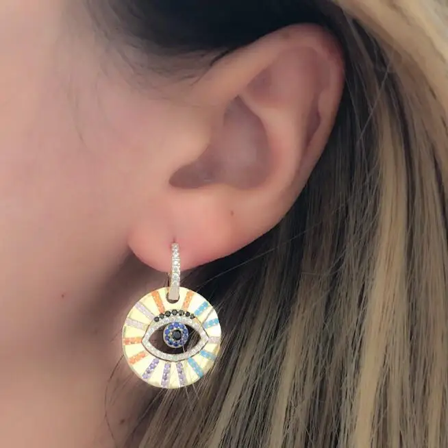 2019 summer Big round disco charm Earring Gold colorful cubic zirconia gorgeous trendy women dangle dangling earrings
2019 summer Big round disco charm Earring Gold colorful cubic zirconia gorgeous trendy women dangle dangling earrings