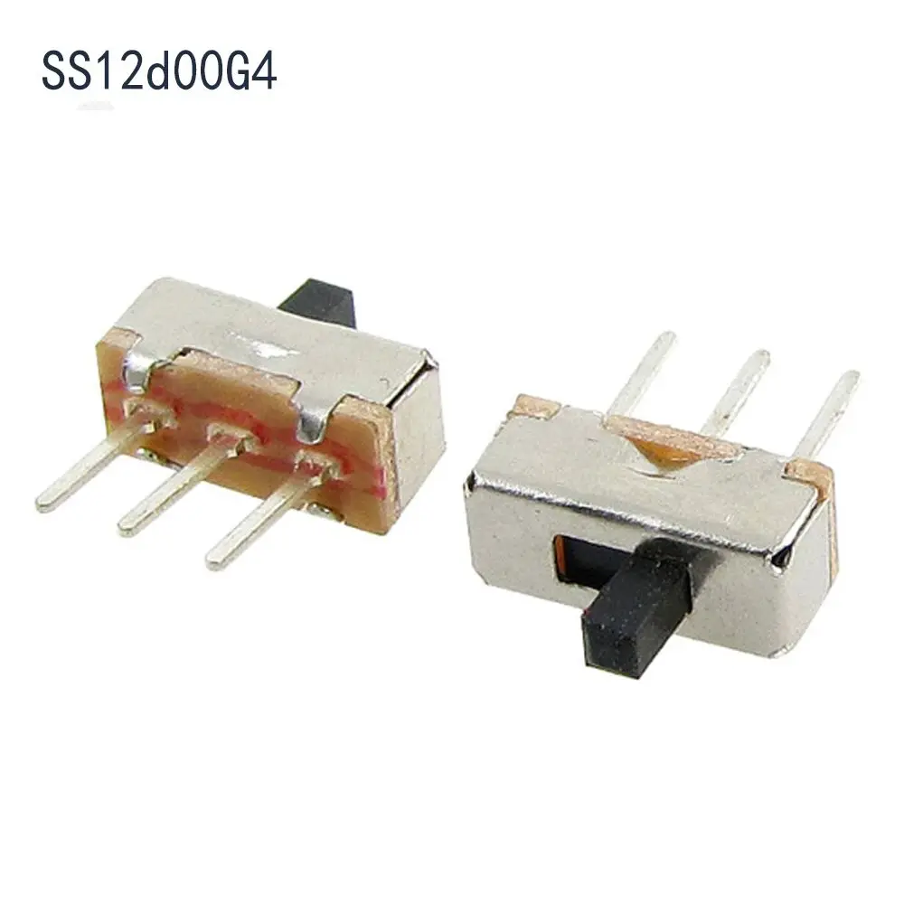 10pcs Interruptor on-off Mini Slide Switch SS12D00G4 SPDT 1P2T 2 Position 3 Pin PCB Panel Vertical Toggle Switch Handle
10pcs Interruptor on-off Mini Slide Switch SS12D00G4 SPDT 1P2T 2 Position 3 Pin PCB Panel Vertical Toggle Switch Handle