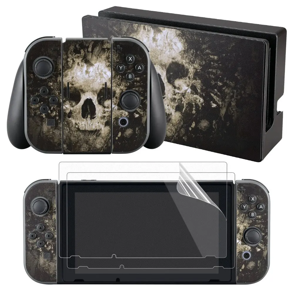 Skull Full set Faceplate Skin Decal Stickers for Nintendo Nintend Switch NS Console & Joy-con & Dock with 2Pcs Screen Protector
Skull Full set Faceplate Skin Decal Stickers for Nintendo Nintend Switch NS Console & Joy-con & Dock with 2Pcs Screen Protector