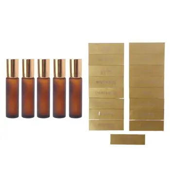 5Pcs 10ml Amber Roll On Glass Bottles Metal Roller Ball for Perfume Essential Oil Empty Refillable with Stickers Labels Set
5Pcs 10ml Amber Roll On Glass Bottles Metal Roller Ball for Perfume Essential Oil Empty Refillable with Stickers Labels Set
