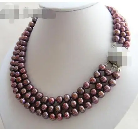 FREE SHIPPING HOT sell new Style >>>>> 3Strands 9MM Purple Round Freshwater Pearl SEA MABE Clasp Necklace
FREE SHIPPING HOT sell new Style >>>>> 3Strands 9MM Purple Round Freshwater Pearl SEA MABE Clasp Necklace