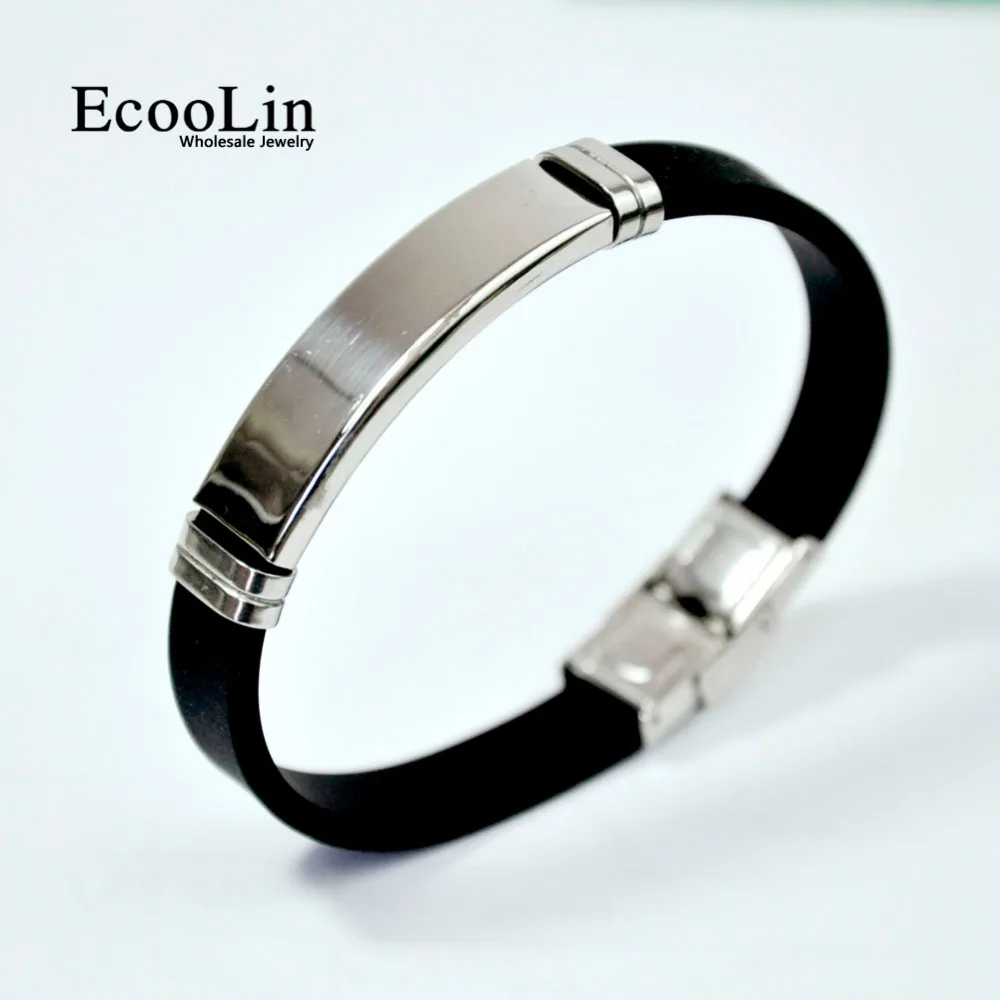 Men Bracelets Dropship New Fashion Wristband Black Punk Rubber Silicone Stainless Steel Men Bracelets Bangles hombre caucho 4091
Men Bracelets Dropship New Fashion Wristband Black Punk Rubber Silicone Stainless Steel Men Bracelets Bangles hombre caucho 4091