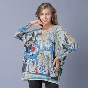 NEW Plus Size Fashion Women Clothing Casual Graffiti Print Wool Blend Warm Pullover Sweater Batwing Sleeve Elegant Lady Sweater
NEW Plus Size Fashion Women Clothing Casual Graffiti Print Wool Blend Warm Pullover Sweater Batwing Sleeve Elegant Lady Sweater