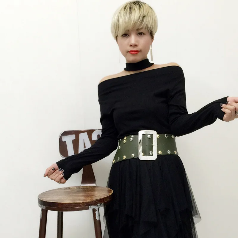 Plain Leather Wide Waist Belt Women Rivet Studded Soft PU Dress Belts Decoration Fashion Ladies Corset Strap Waist Band 2019
Plain Leather Wide Waist Belt Women Rivet Studded Soft PU Dress Belts Decoration Fashion Ladies Corset Strap Waist Band 2019