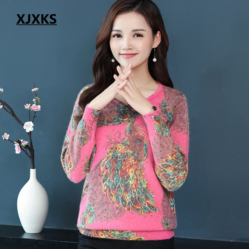 XJXKS Women Sweaters And Pullovers Autumn Modis 2019 Printing Ladies Large Size Pullover Sweater Long Sleeve Soft Sweater Female
XJXKS Women Sweaters And Pullovers Autumn Modis 2019 Printing Ladies Large Size Pullover Sweater Long Sleeve Soft Sweater Female