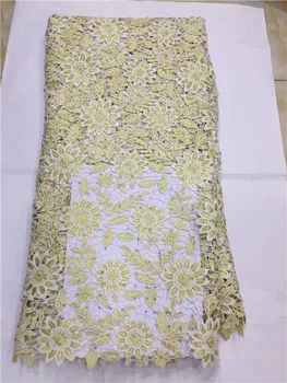 Hot Sale Embroidered African Lace Fabric High Quality With Rhinestone French Net Guipure Lace Fabrics 5 yards
Hot Sale Embroidered African Lace Fabric High Quality With Rhinestone French Net Guipure Lace Fabrics 5 yards