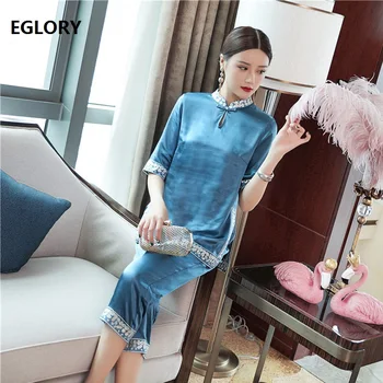 Top Grade Designer Clothing Sets 2019 Summer Fashion Suit Women Lurex Embroidery Vintage Tops+Skinny Pants & Capris Set Female
Top Grade Designer Clothing Sets 2019 Summer Fashion Suit Women Lurex Embroidery Vintage Tops+Skinny Pants & Capris Set Female