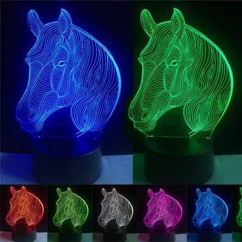 Top Quality Fashion 3D Horse Head Visual Lamp Atmosphere Mood Multi-colored Sleeping Night Light Home Bedside Decor Xmas Gifts
Top Quality Fashion 3D Horse Head Visual Lamp Atmosphere Mood Multi-colored Sleeping Night Light Home Bedside Decor Xmas Gifts