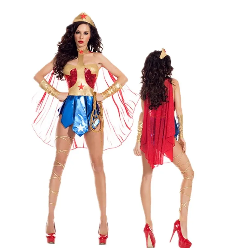 Sexy Adult Superwoman Dress Halloween Hen Party Cosplay Wonder Woman Movie Superhero Costume
Sexy Adult Superwoman Dress Halloween Hen Party Cosplay Wonder Woman Movie Superhero Costume