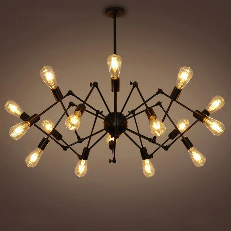 Art Deco Loft Restaurant Bar America Country Iron Chandelier Vintage Expansion Office Room Spider
Art Deco Loft Restaurant Bar America Country Iron Chandelier Vintage Expansion Office Room Spider