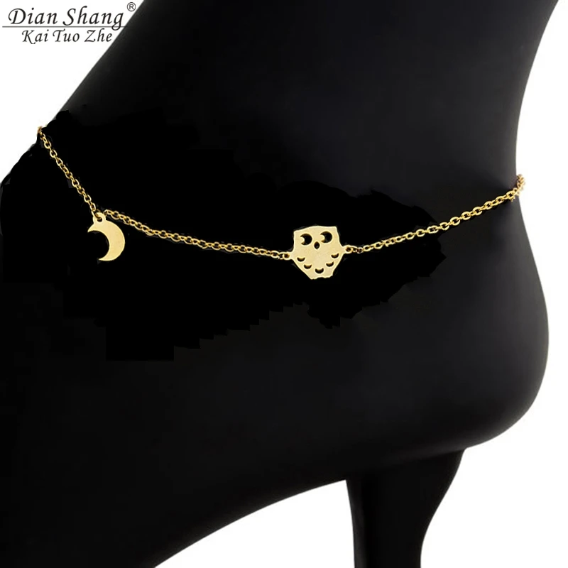 ICFTZWE Stainless Steel Jewelry Foot Chain Gold Colour Unique Leg Chain Owl And Moon Anklets Leg Bracelet For Women
ICFTZWE Stainless Steel Jewelry Foot Chain Gold Colour Unique Leg Chain Owl And Moon Anklets Leg Bracelet For Women