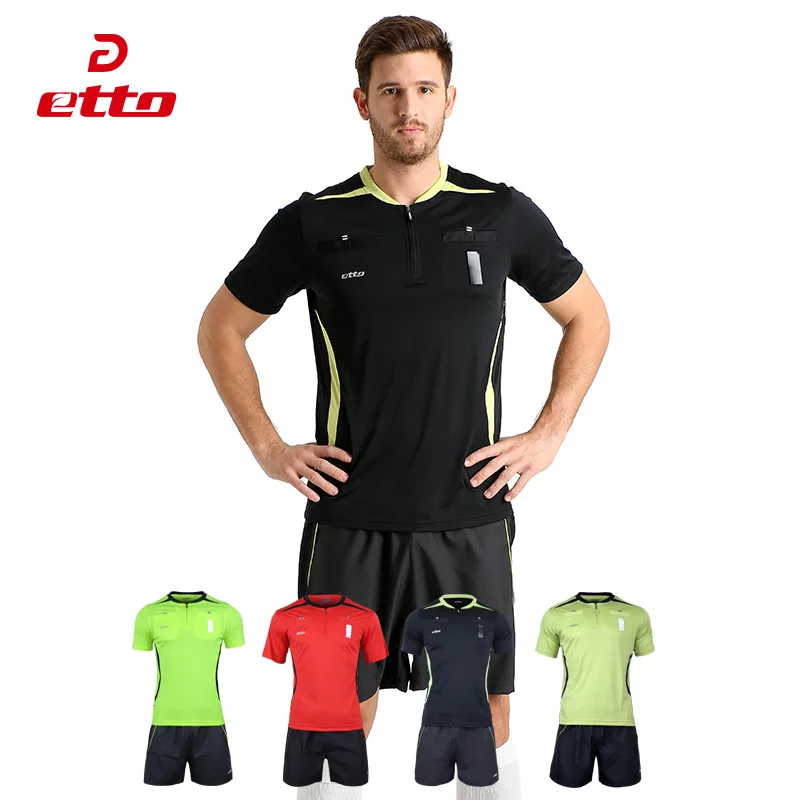 Etto Professional Referee Uniforms Soccer Jersey & Shorts Sets Men Women Breathable Sweat Absorption Soccer Sets Football HUC040
Etto Professional Referee Uniforms Soccer Jersey & Shorts Sets Men Women Breathable Sweat Absorption Soccer Sets Football HUC040