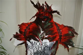 RED feathers SHAWL Shrug Shoulders Feathers cape vintage capelet for Adult PARTY SUPPLY
RED feathers SHAWL Shrug Shoulders Feathers cape vintage capelet for Adult PARTY SUPPLY