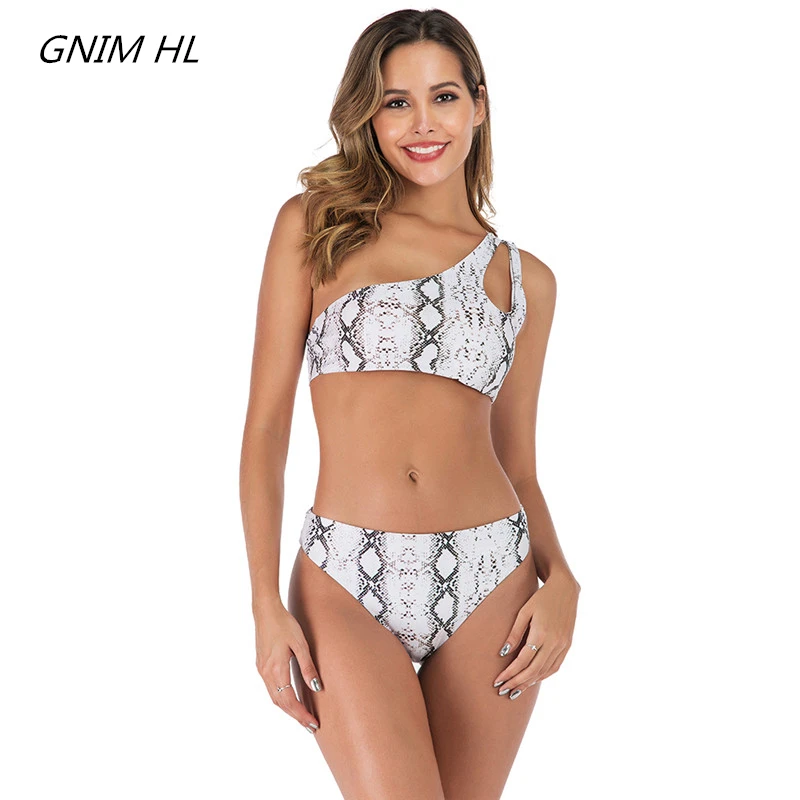 High Waist Bikini Mujer New 2019 Snake Printed One Shoulder Swimwear Women Sexy Swimming Suit For Women Beachwear Swimsuit
High Waist Bikini Mujer New 2019 Snake Printed One Shoulder Swimwear Women Sexy Swimming Suit For Women Beachwear Swimsuit