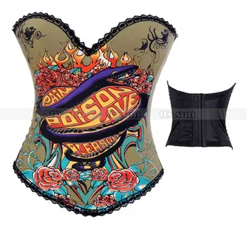 Green Snake Tattoo Hook & Eye Boned Underwire Corset Outerwear Rock Roll Party Costume S M L XL 2XL
Green Snake Tattoo Hook & Eye Boned Underwire Corset Outerwear Rock Roll Party Costume S M L XL 2XL