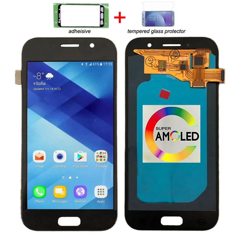 Super AMOLED LCD Replacement For SAMSUNG GALAXY A5 2017 Duos A520 A520F A520K LCD Display Touch Screen Digitizer Assembly
Super AMOLED LCD Replacement For SAMSUNG GALAXY A5 2017 Duos A520 A520F A520K LCD Display Touch Screen Digitizer Assembly