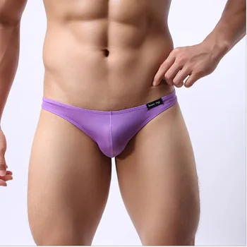 Men Briefs Underwear Ice Silk Mens Bikini Briefs Swimwear Low Rise Bulge Male Panties Sexy Penis Pouch Cuecas Gay Slip Homme