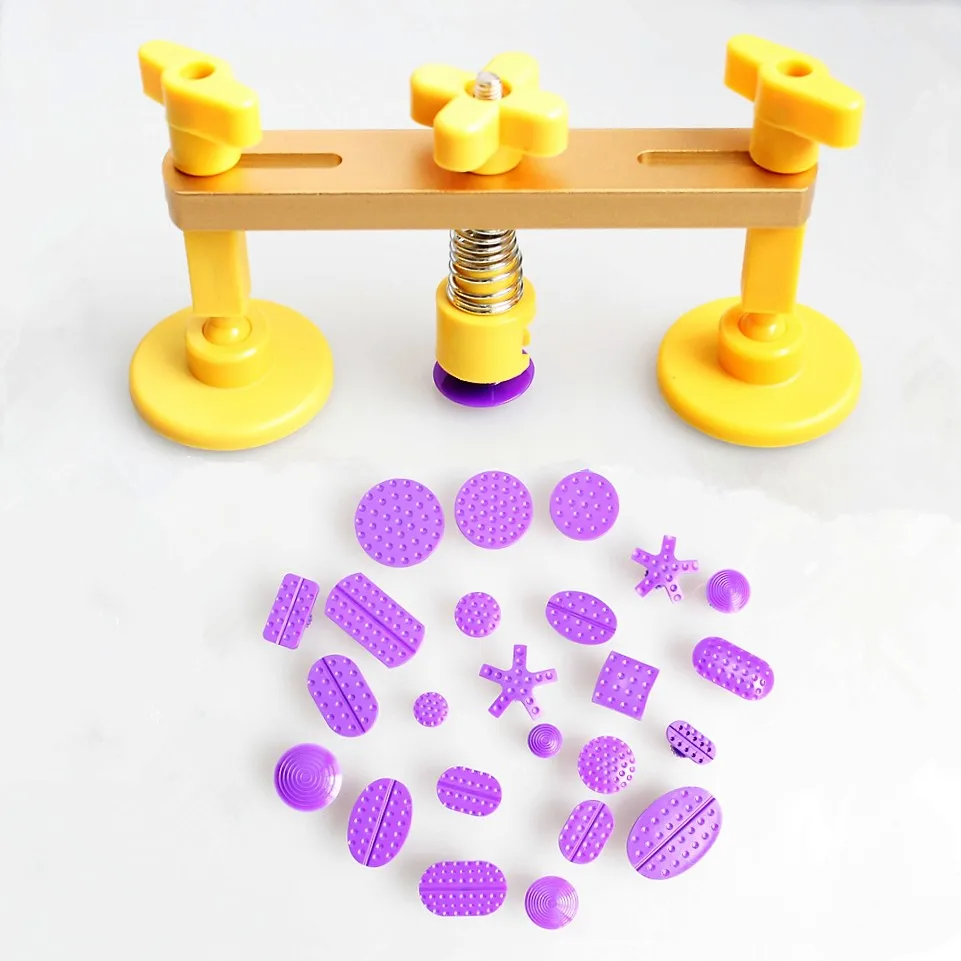 Car Professional Bridge Dent Puller Kit Auto Body Dent Removal Tools PDR Tools Hand Tool with 24pcs Different Size PDR Glue Tabs
Car Professional Bridge Dent Puller Kit Auto Body Dent Removal Tools PDR Tools Hand Tool with 24pcs Different Size PDR Glue Tabs