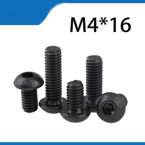 Free Shipping 100pcs M4x16 mm M4*16 mm yuan cup Half round pan head black grade 10.9 carbon Steel Hex Socket Head Cap Screw
Free Shipping 100pcs M4x16 mm M4*16 mm yuan cup Half round pan head black grade 10.9 carbon Steel Hex Socket Head Cap Screw