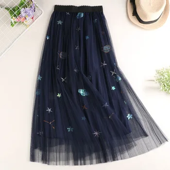 2018 Women girls spring summer new mesh sequins embroidered skirts high waist was thin wild long paragraph fairy fashion pleated
2018 Women girls spring summer new mesh sequins embroidered skirts high waist was thin wild long paragraph fairy fashion pleated