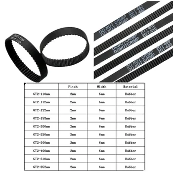 GT2 Closed Loop Timing Belt Rubber 2GT 6mm 3D Printers Parts 110 112 122 158 200 280 300 400 610 852 mm Synchronous Belts Part
GT2 Closed Loop Timing Belt Rubber 2GT 6mm 3D Printers Parts 110 112 122 158 200 280 300 400 610 852 mm Synchronous Belts Part
