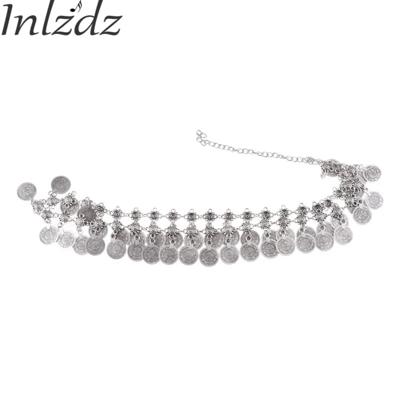 Inlzdz Womens Indian Jewelry Fashionable Adjustable Vintage Silver Plated Coin BellyDance Waist Chain Hip Scarf Belly Dance Belt
Inlzdz Womens Indian Jewelry Fashionable Adjustable Vintage Silver Plated Coin BellyDance Waist Chain Hip Scarf Belly Dance Belt
