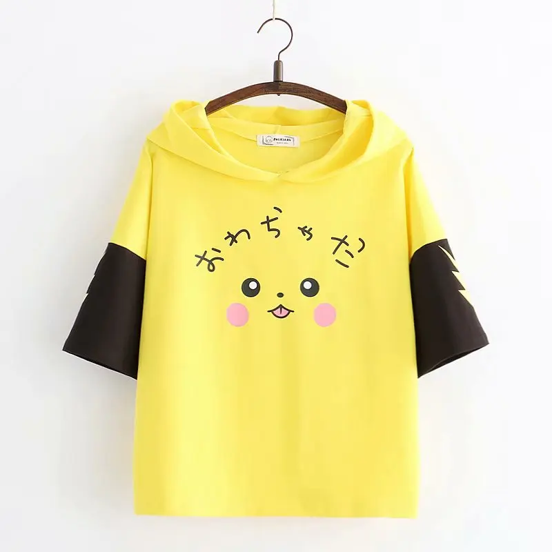 summer women short hoodies pikachu print sweatshirts harajuku fashion kawaii tops cartoon pokemon pullovers
summer women short hoodies pikachu print sweatshirts harajuku fashion kawaii tops cartoon pokemon pullovers