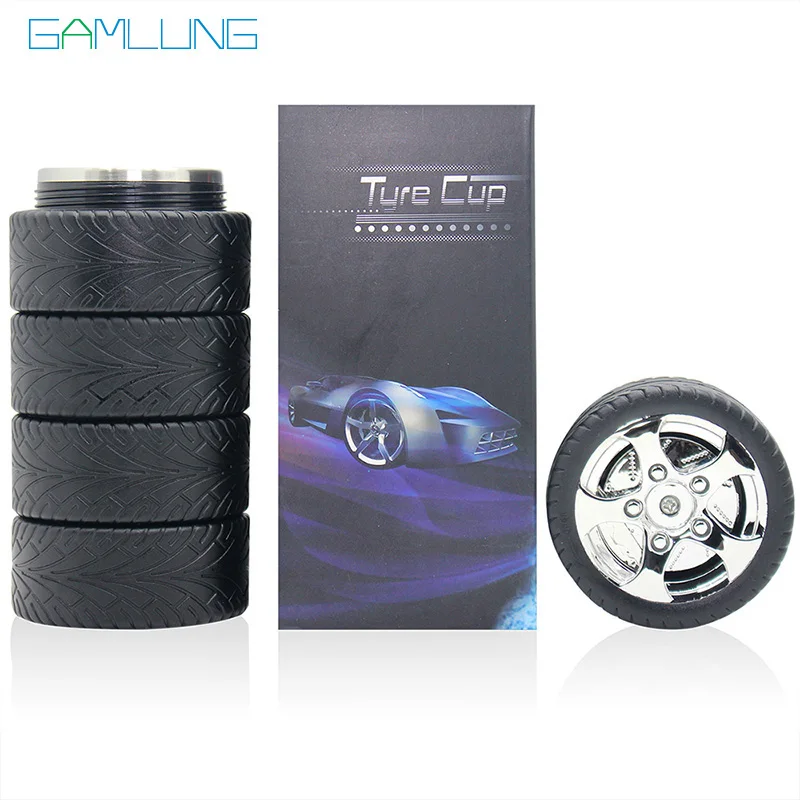 Gamlung Brand Car Wheel Tire Coffee Mug Creative Stainless Steel 300ml Travel Tea Cup 2017
Gamlung Brand Car Wheel Tire Coffee Mug Creative Stainless Steel 300ml Travel Tea Cup 2017