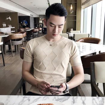 Round collar thin kind of icy silk short sleeve T-shirt men's cultivate one's morality render unlined upper garment T-shirt
Round collar thin kind of icy silk short sleeve T-shirt men's cultivate one's morality render unlined upper garment T-shirt
