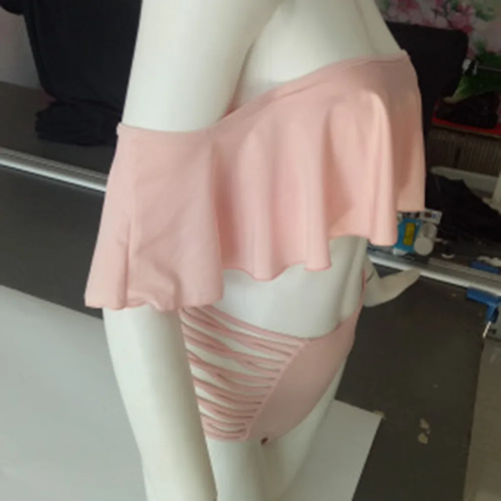 Puseky Sexy Solid color Off Shoulder Bikinis Push Up bandeau Black bikini 2017 swimwear swimsuit women high waist bathing Suit 12 Puseky Sexy Solid color Off Shoulder Bikinis Push Up bandeau Black bikini 2017 swimwear swimsuit women high waist bathing Suit 12