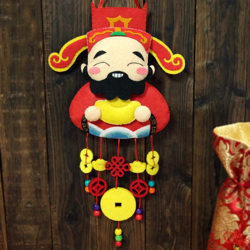 2018 Chinese Style Wall hanging Felt Applique Ornament Kit Cut Cartoon Chinese God of Wealthy Felt DIY Package For Decoration
2018 Chinese Style Wall hanging Felt Applique Ornament Kit Cut Cartoon Chinese God of Wealthy Felt DIY Package For Decoration