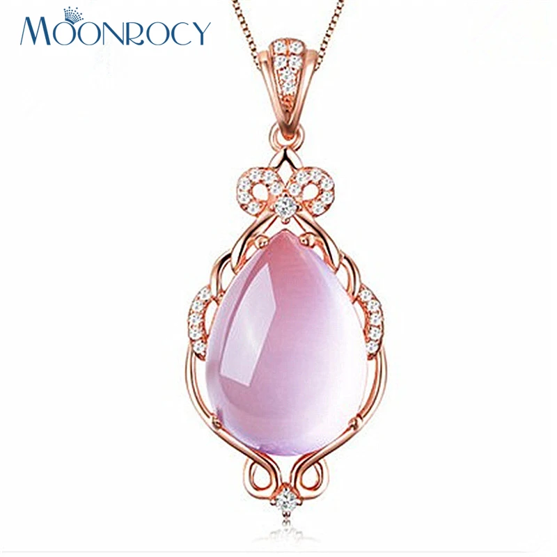 MOONROCY Drop Shipping Jewelry Rose Gold Color Ross Quartz CZ Crystal Pink Opal Jewelry Necklace for Women Girls Gift Choker
MOONROCY Drop Shipping Jewelry Rose Gold Color Ross Quartz CZ Crystal Pink Opal Jewelry Necklace for Women Girls Gift Choker