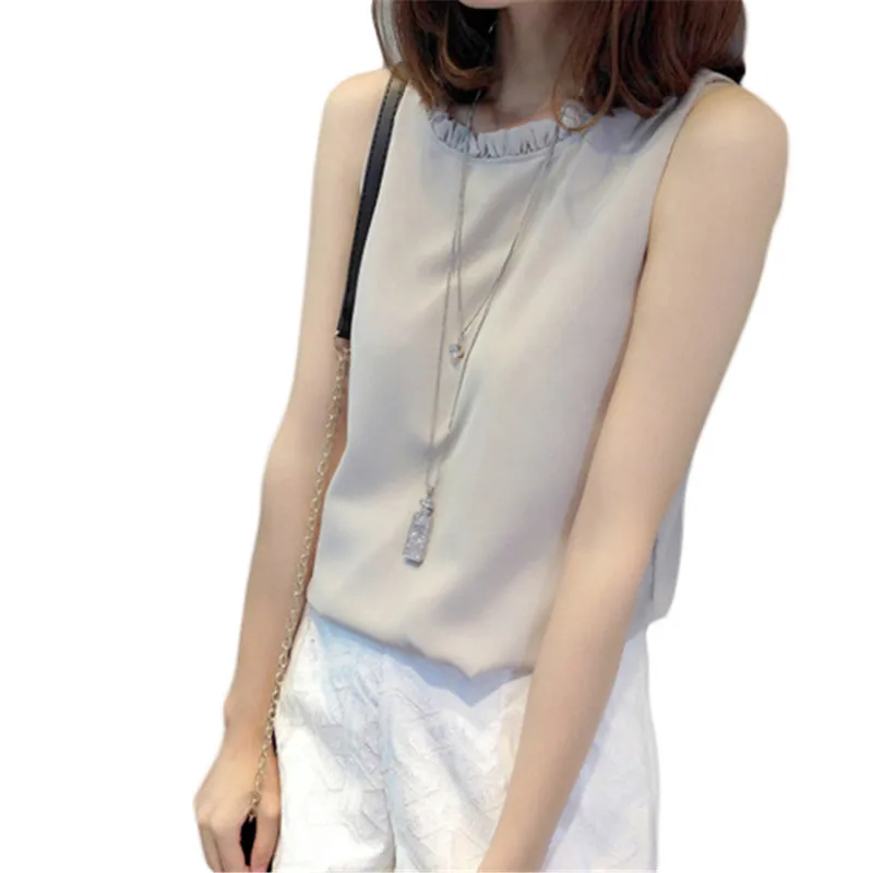 Women Casual Summer Chiffon Tops Blouse Shirt Sleeveless Loose Blouse Female Office Lady Blusas Top Beach For Work New Gray
Women Casual Summer Chiffon Tops Blouse Shirt Sleeveless Loose Blouse Female Office Lady Blusas Top Beach For Work New Gray