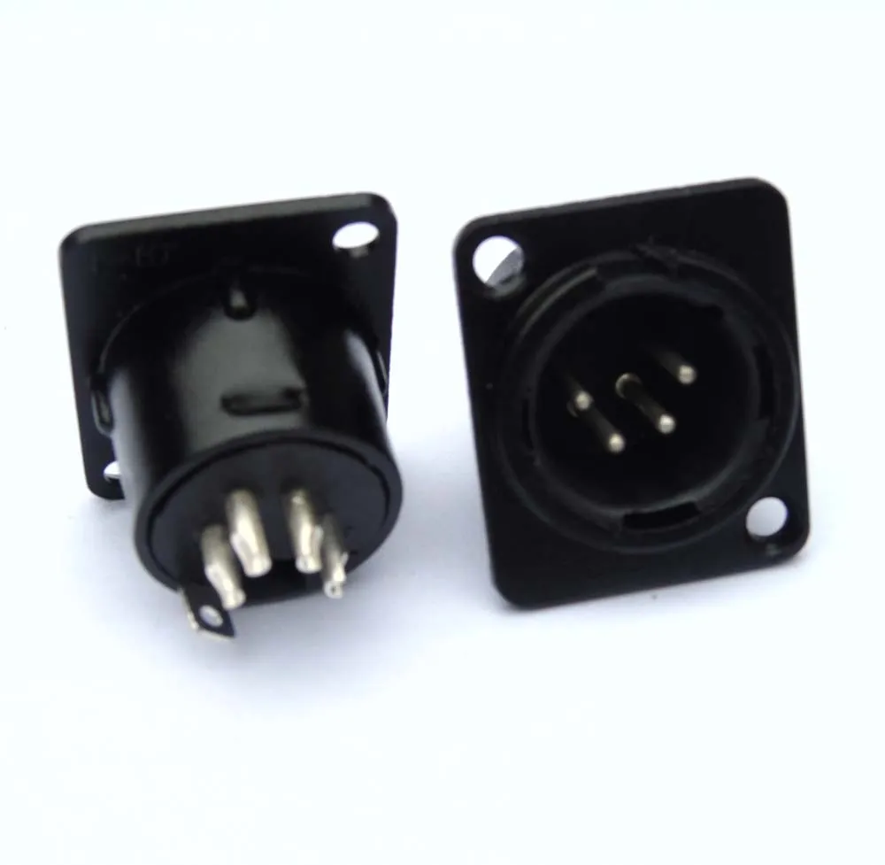 wholesale high quality 20PCS/lot NC4MD-L-B-1 XLR 4-Pin Male Chassis Panel Mount/Black Case Silver Contacts
wholesale high quality 20PCS/lot NC4MD-L-B-1 XLR 4-Pin Male Chassis Panel Mount/Black Case Silver Contacts
