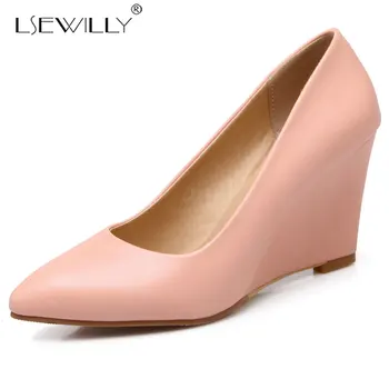 Lsewilly New Sexy Wedges Shoes Woman Pointed toe Solid Platform Pumps Slip On Ladies Dress Party Pumps Casual Shoes Woman K27
Lsewilly New Sexy Wedges Shoes Woman Pointed toe Solid Platform Pumps Slip On Ladies Dress Party Pumps Casual Shoes Woman K27