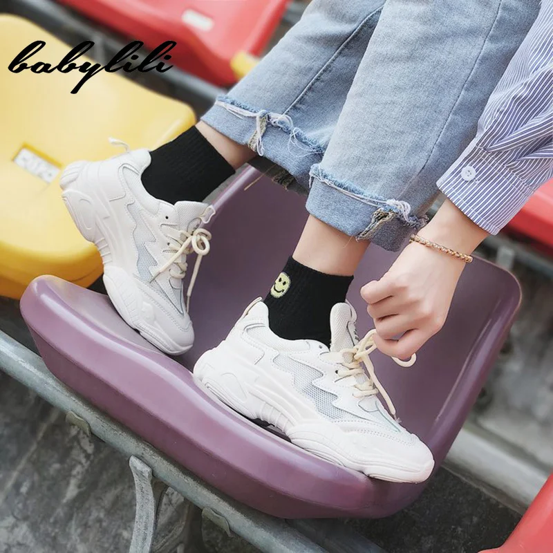Women Leisure White Sports Net Shoes 2019 Fashion New Women Summer Thick Bottom Running Shoes Women's Mesh Breathable Sneakers
Women Leisure White Sports Net Shoes 2019 Fashion New Women Summer Thick Bottom Running Shoes Women's Mesh Breathable Sneakers