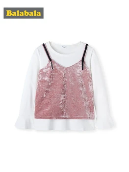 Balabala Children clothing t-shirt girls bottoming long sleeve shirt autumn 2019 new big children's sweet velvet tshirt
Balabala Children clothing t-shirt girls bottoming long sleeve shirt autumn 2019 new big children's sweet velvet tshirt