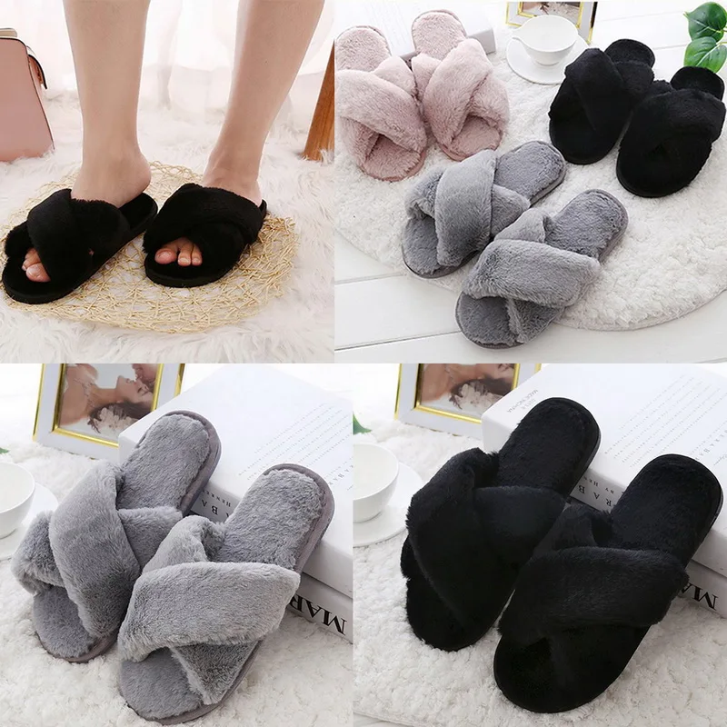 SHUJIN Winter Cotton Slippers Women Autumn Cross Non-Slip Chaussures Femme Floor Soft Plush Indoor Furry Slipper Woman Shoes
SHUJIN Winter Cotton Slippers Women Autumn Cross Non-Slip Chaussures Femme Floor Soft Plush Indoor Furry Slipper Woman Shoes