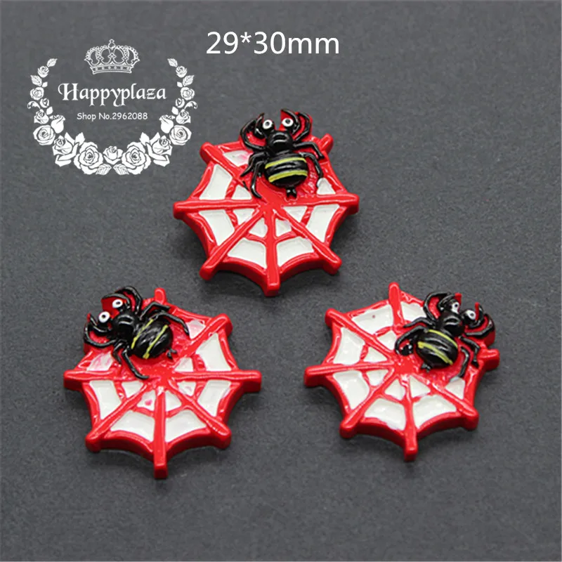 10pcs Resin Halloween Spider on Red Web Flatback Cabochon Miniature Art Supply Decoration Charm Craft DIY,29*30m
10pcs Resin Halloween Spider on Red Web Flatback Cabochon Miniature Art Supply Decoration Charm Craft DIY,29*30m