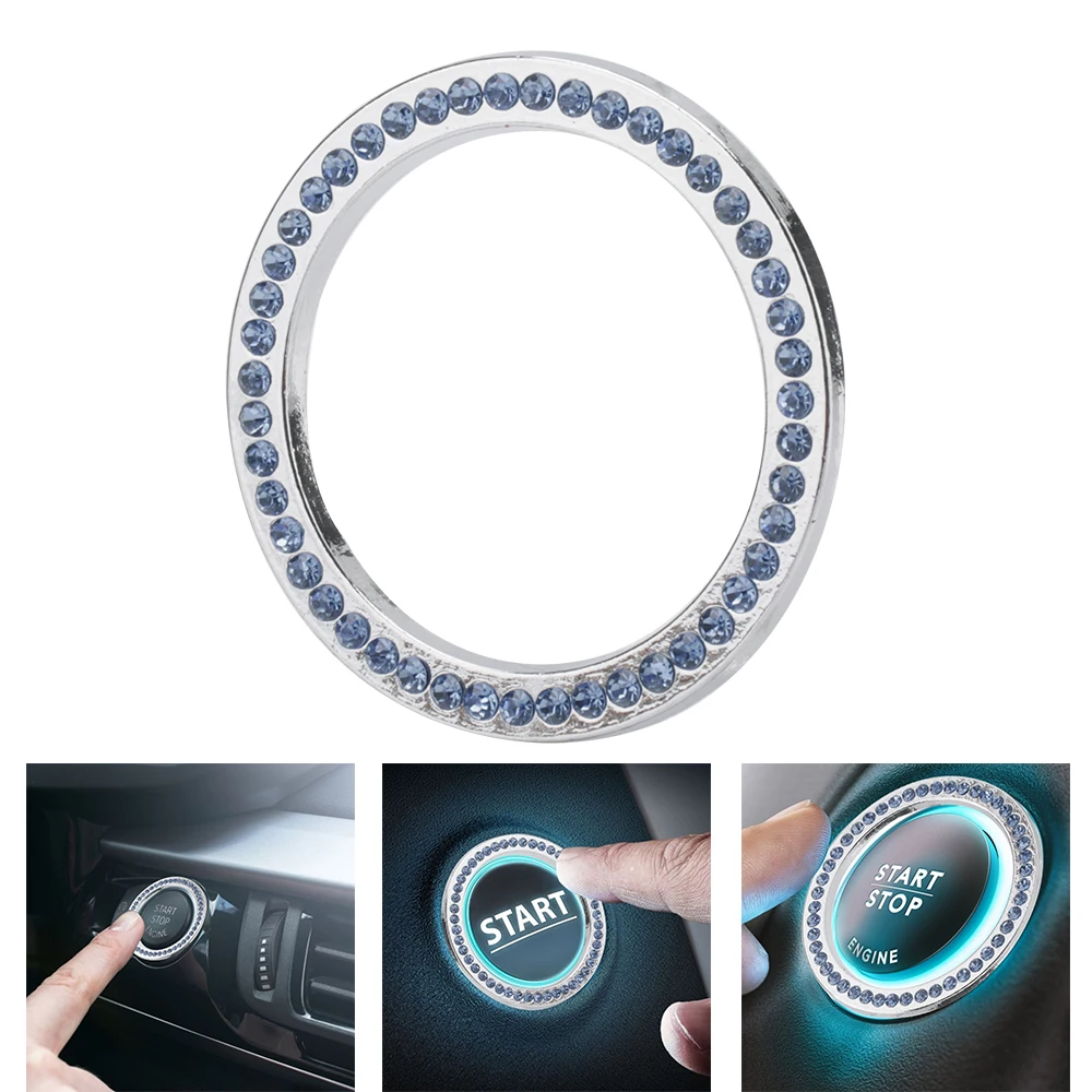 New Auto Car SUV Bling Decorative Accessories Automobiles Start Switch Button Decorative Diamond Rhinestone Ring Circle Trim
New Auto Car SUV Bling Decorative Accessories Automobiles Start Switch Button Decorative Diamond Rhinestone Ring Circle Trim