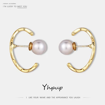 Yhpup Fashion Personality Zinc Alloy Stud Earrings C Shape Geometric Gold Imitation Pearls for Women Party Jewelry
Yhpup Fashion Personality Zinc Alloy Stud Earrings C Shape Geometric Gold Imitation Pearls for Women Party Jewelry