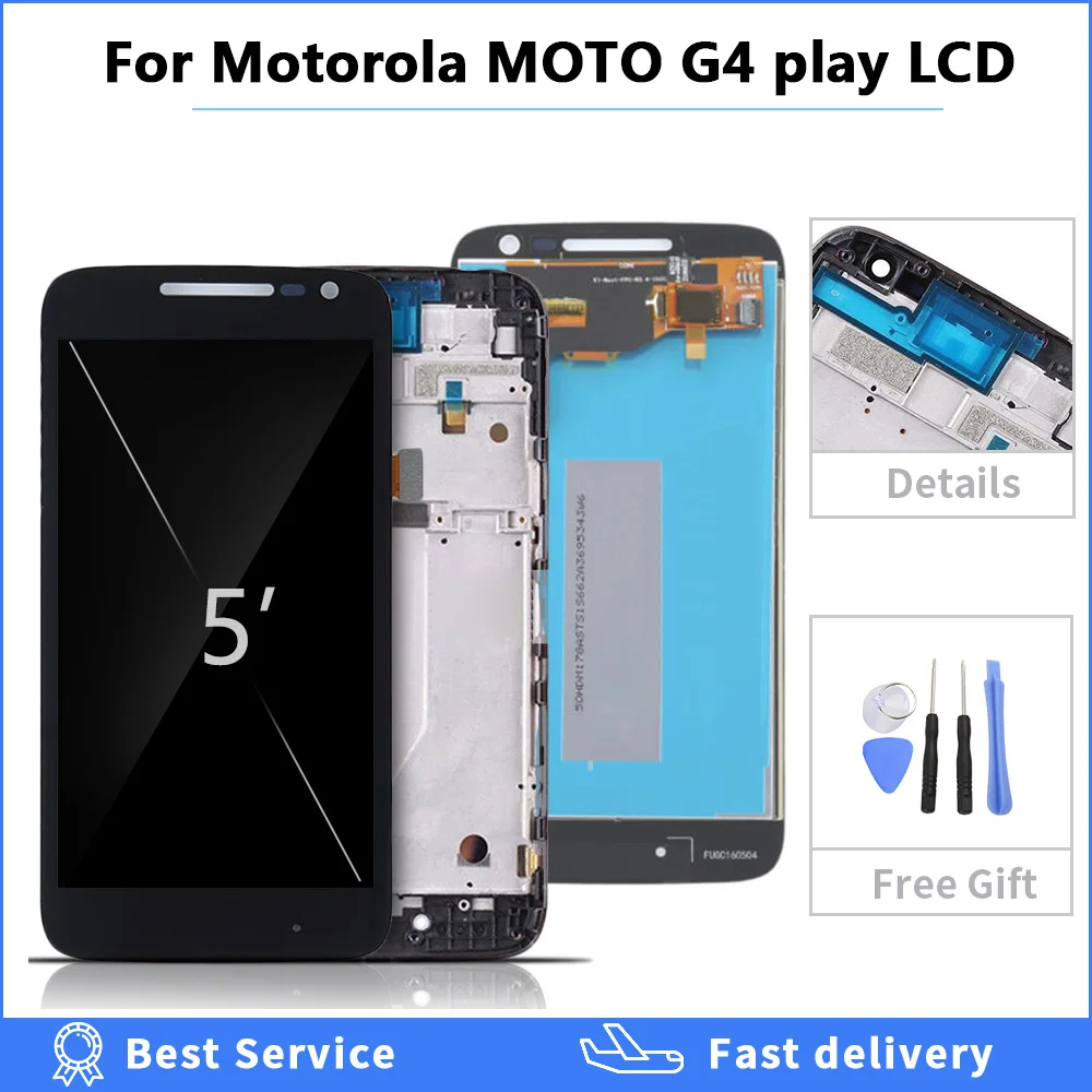 5.0" LCD For Motorola Moto G4 Play XT1601 XT1602 XT1603 XT1604 LCD Display Touch Screen Digitizer Assembly for Moto G4 Play tool
5.0" LCD For Motorola Moto G4 Play XT1601 XT1602 XT1603 XT1604 LCD Display Touch Screen Digitizer Assembly for Moto G4 Play tool