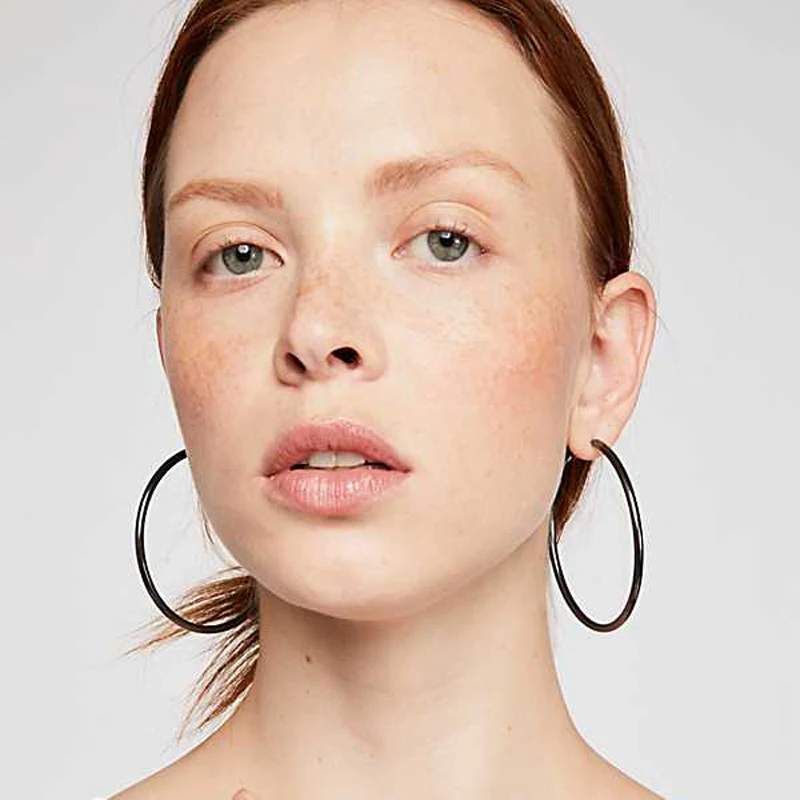 70mm Classic Sivler Gold Black Color Big Large Circle Round Hoop Earrings For Women Girls Stainless Steel Simple Fashion Jewelry
70mm Classic Sivler Gold Black Color Big Large Circle Round Hoop Earrings For Women Girls Stainless Steel Simple Fashion Jewelry